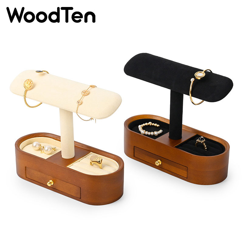 Watches Jewelry Holder - Suporte para Relógios WoodTen com Gaveta,