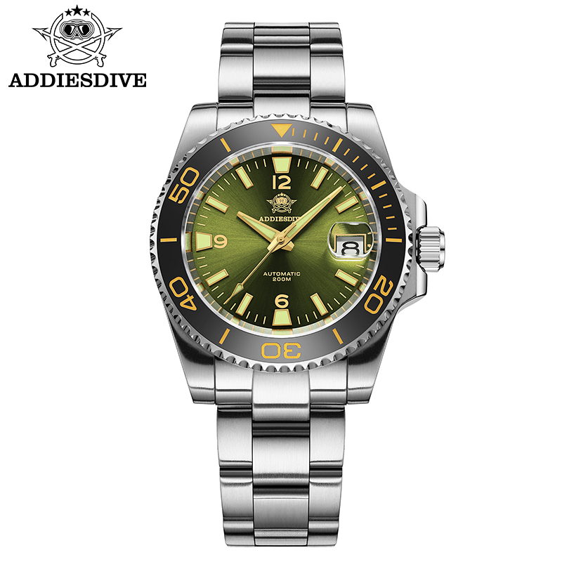 Mens Mechanical Watch - Addiesdive novo presente de mergulho relógio