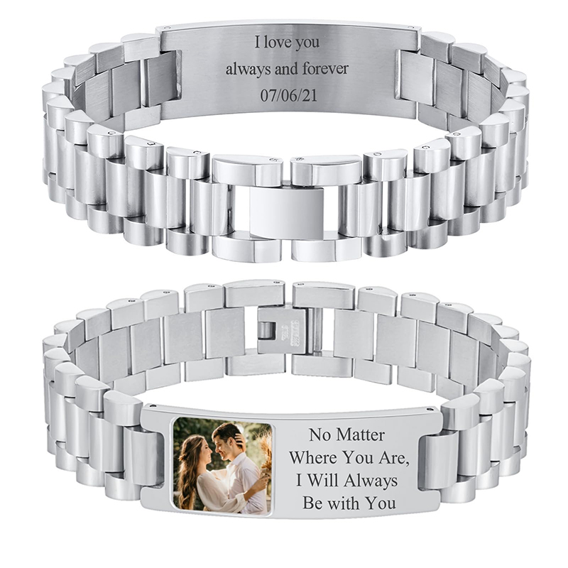 Jewelry Clasp Watches - Pulseira de relógio com texto de