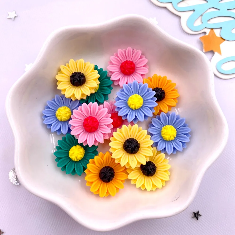 Paradise Jewelry & Watches Llc - Colorido Girassol Flatback Resina Pedra, DIY