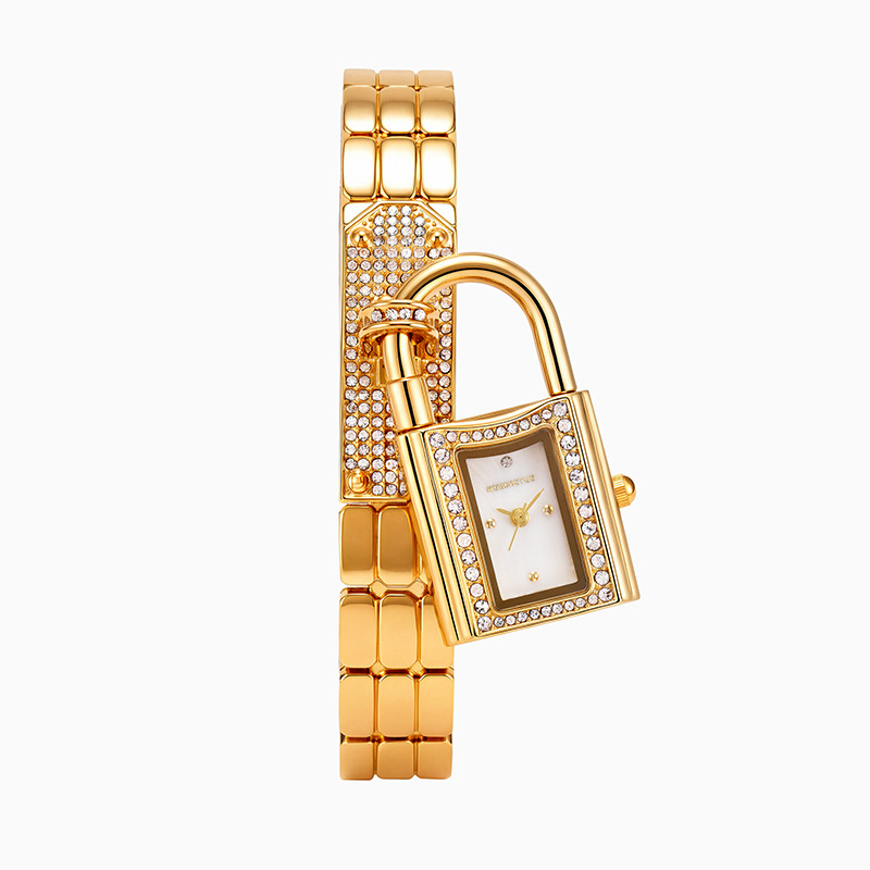 Jewelry Diamond Watches - Pulseira com fecho em formato côncavo,
