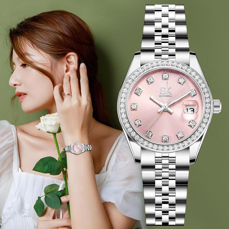 Jewelry Diamond Watches - Relógio feminino elegante UTHAI CQ484, pulseira