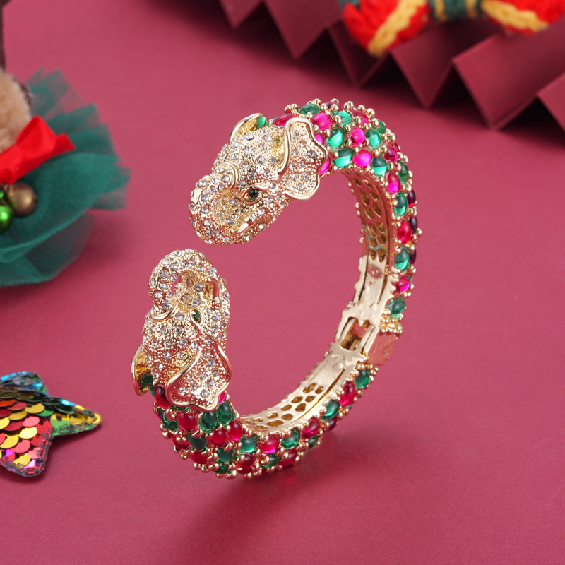 Paradise Jewelry & Watches Llc - Sally's Paradise-Colorido 2 Cabeças Pulseiras Elefante