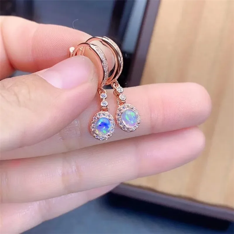 Opal Earrings Dangle - Novos brincos de opala natural 925
