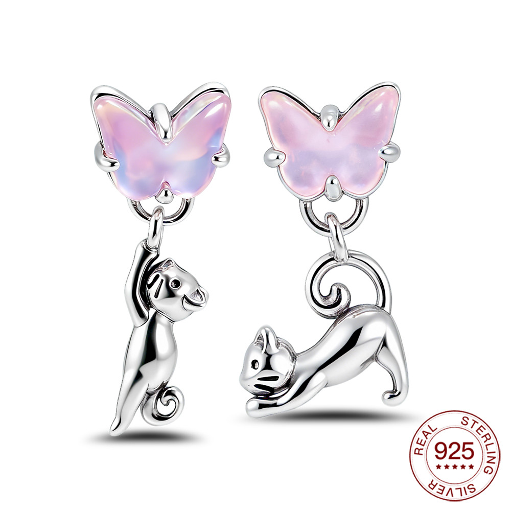 Opal Earrings Dangle - Brincos assimétricos de prata esterlina 925