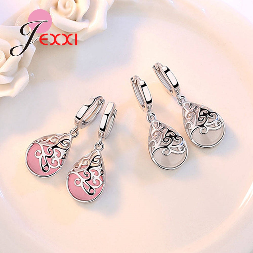 Genuíno 925 prata esterlina lu - Opal Earrings Dangle avaliação e preço