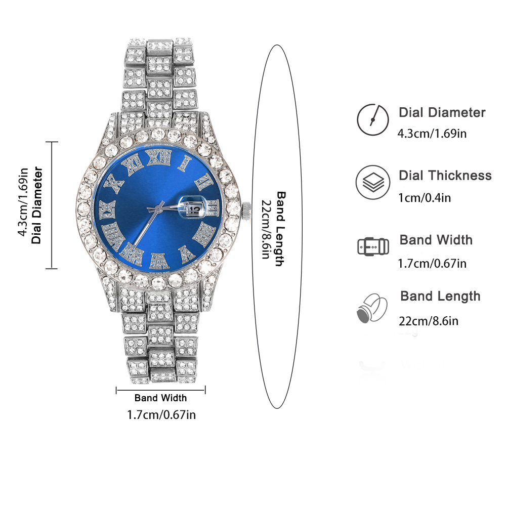 3 pçs hip-hop relógio conjunto - Jewelry Clasp Watches avaliação e preço