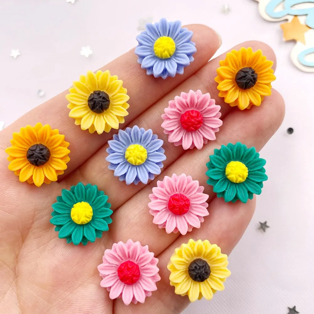 Colorido Girassol Flatback Res - Paradise Jewelry & Watches Llc avaliação e preço