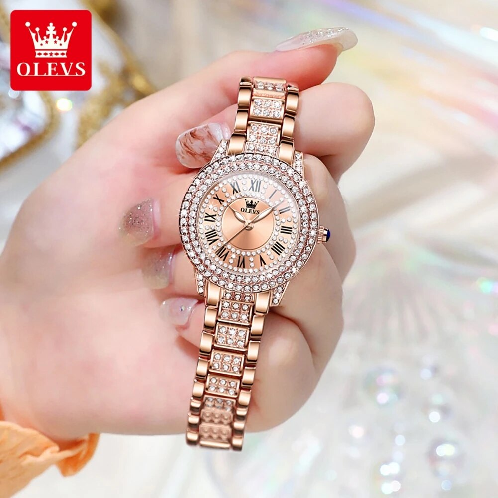 Olevs 9943 luxo todo diamante  - Jewelry Diamond Watches avaliação e preço