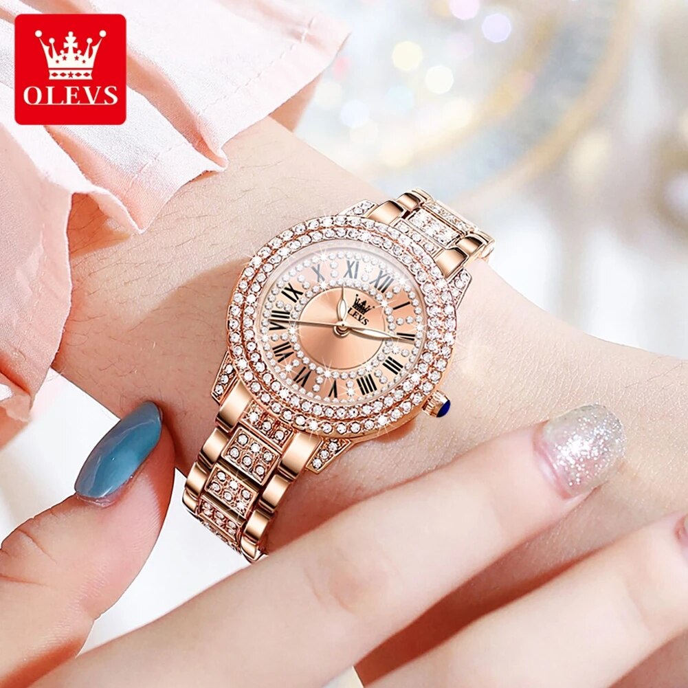 Olevs 9943 luxo todo diamante  - Jewelry Diamond Watches avaliação e preço