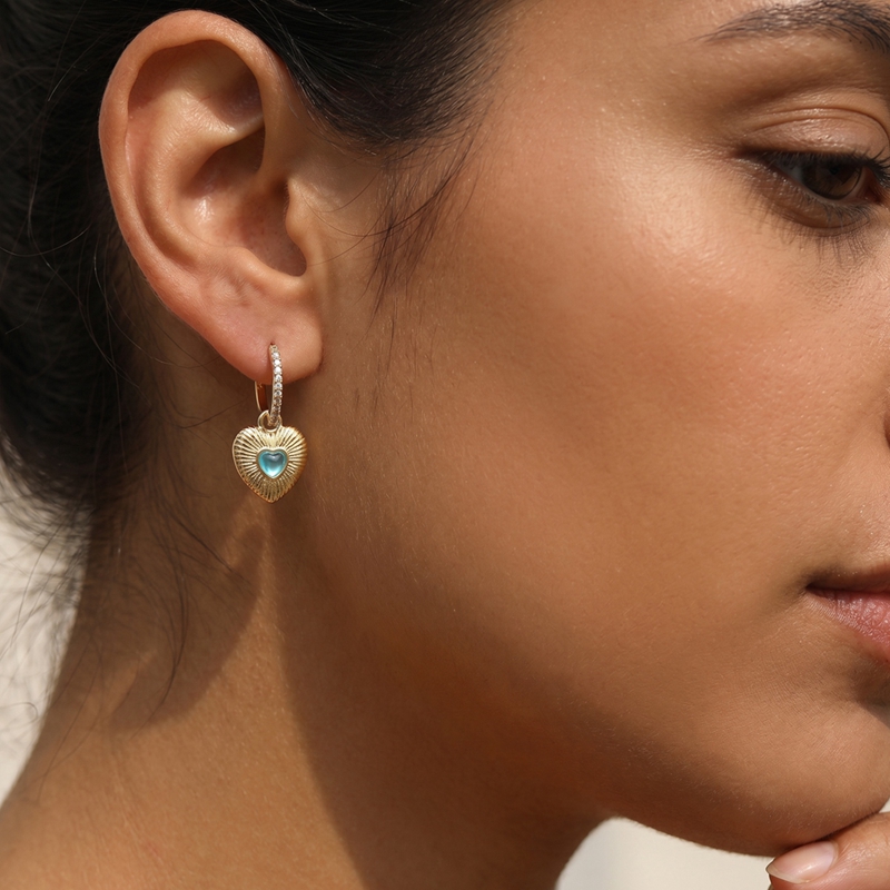 Brincos de argola com pingente - Opal Earrings Dangle avaliação e preço