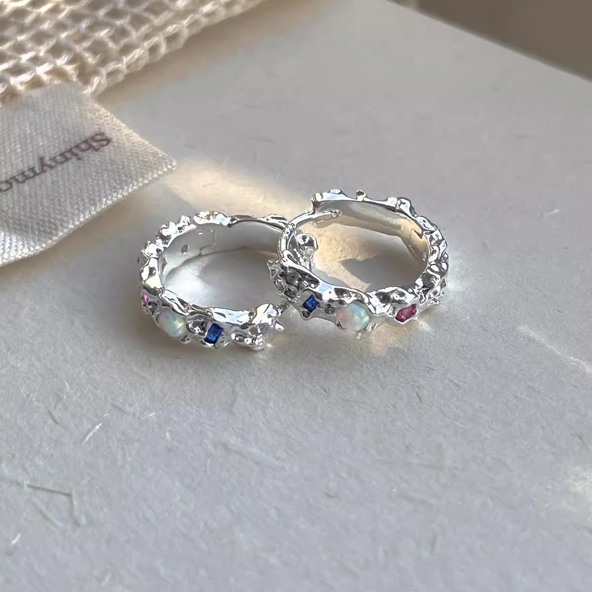 925 prata esterlina opala hoop - Opal Earrings Dangle avaliação e preço