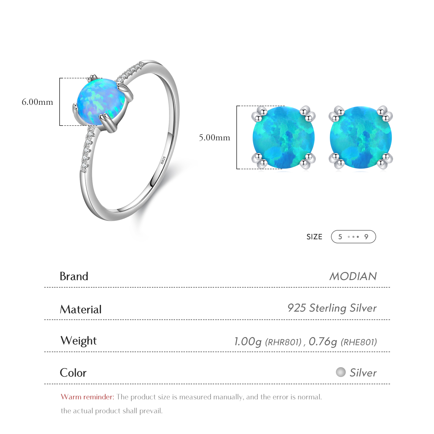 MODIAN-Série Opalas Naturais C - Opal Earrings Dangle avaliação e preço