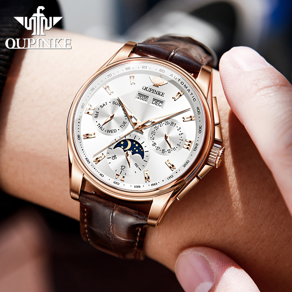 Oupinke relógios masculinos te - Mens Mechanical Watch avaliação e preço
