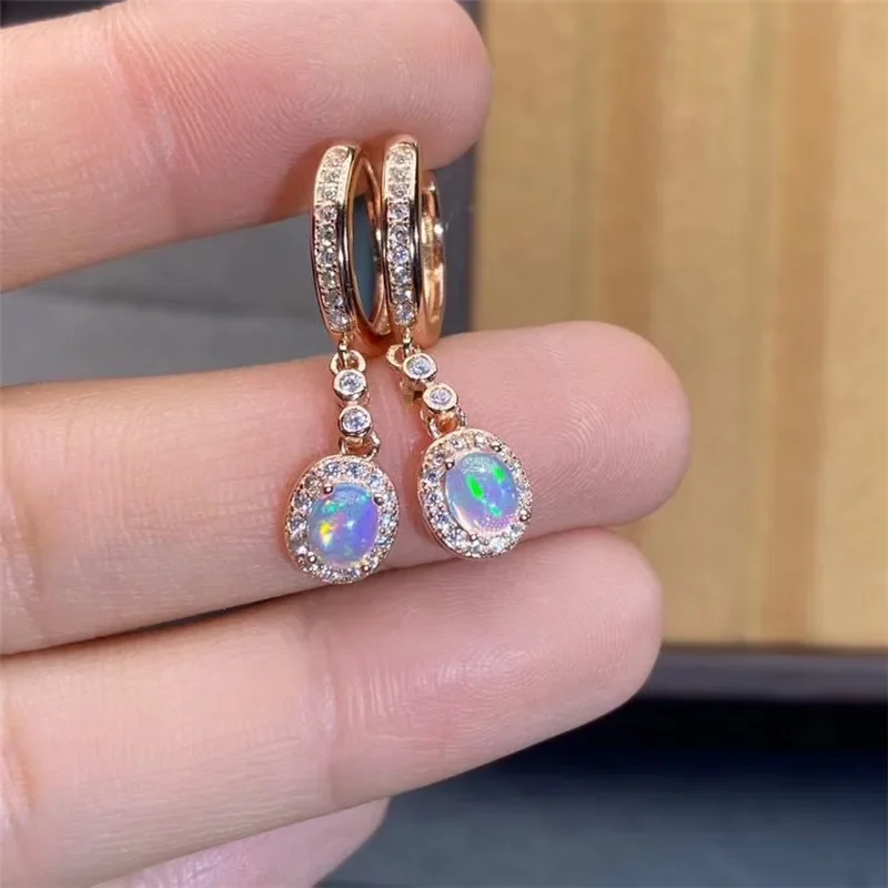 Novos brincos de opala natural - Opal Earrings Dangle avaliação e preço