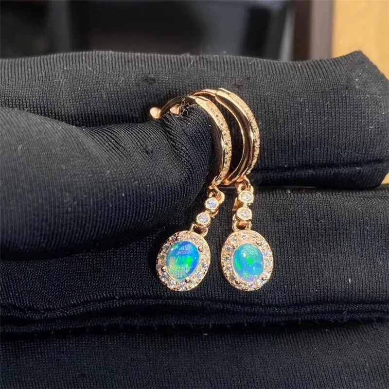 Novos brincos de opala natural - Opal Earrings Dangle avaliação e preço