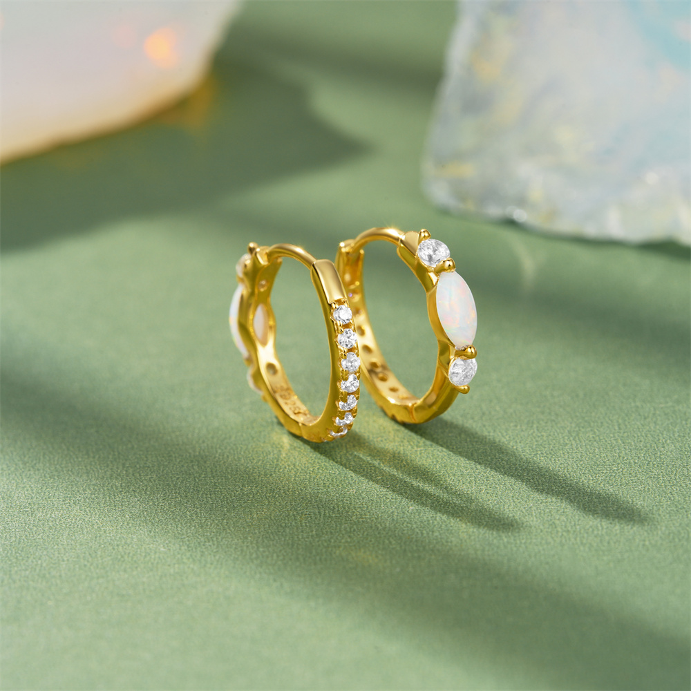 Canner 925 prata esterlina cav - Opal Earrings Dangle avaliação e preço