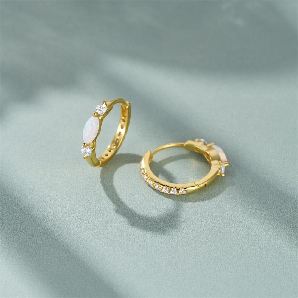 Canner 925 prata esterlina cav - Opal Earrings Dangle avaliação e preço