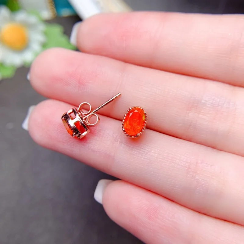 Brincos raros de opala de fogo - Opal Earrings Dangle avaliação e preço