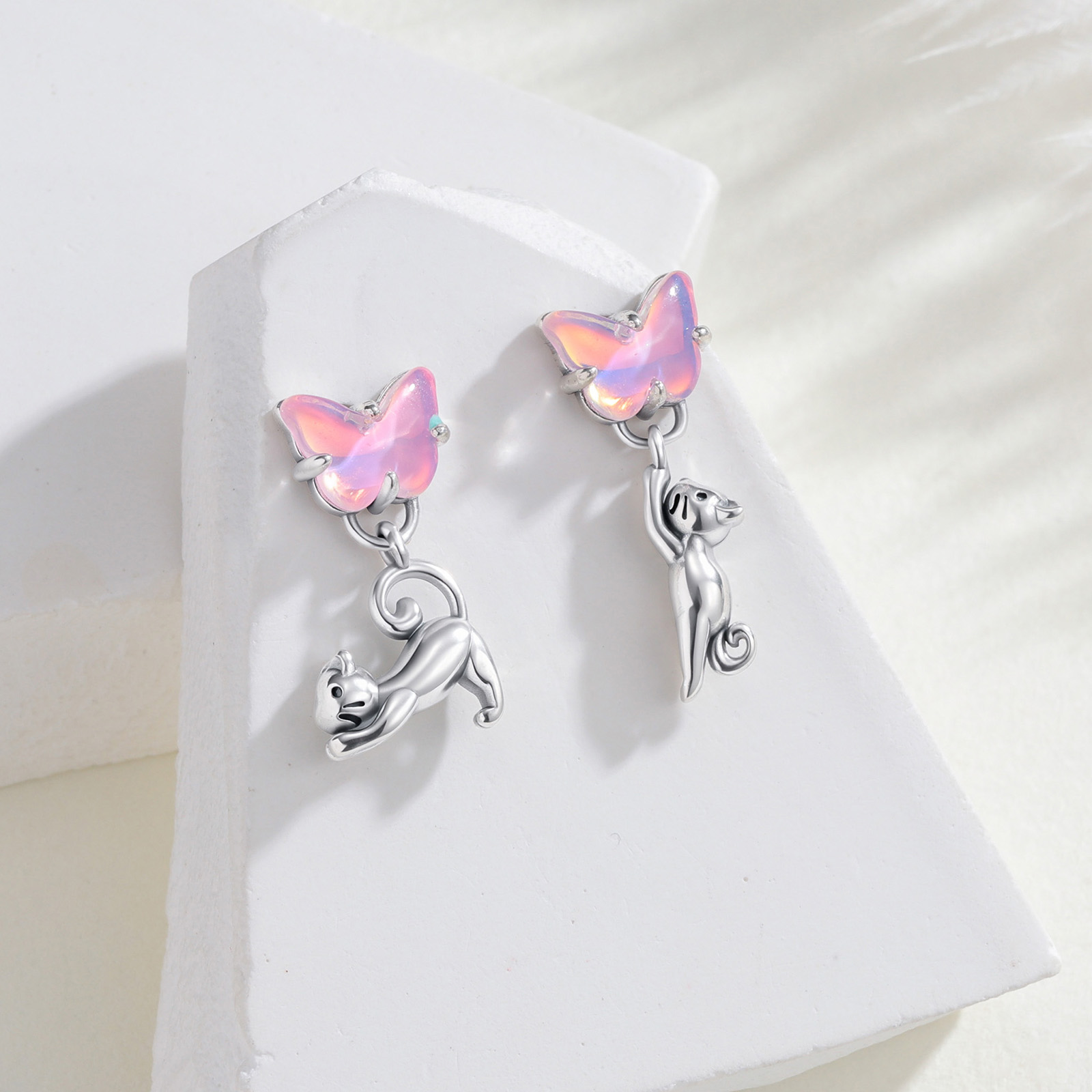 Brincos assimétricos de prata  - Opal Earrings Dangle avaliação e preço