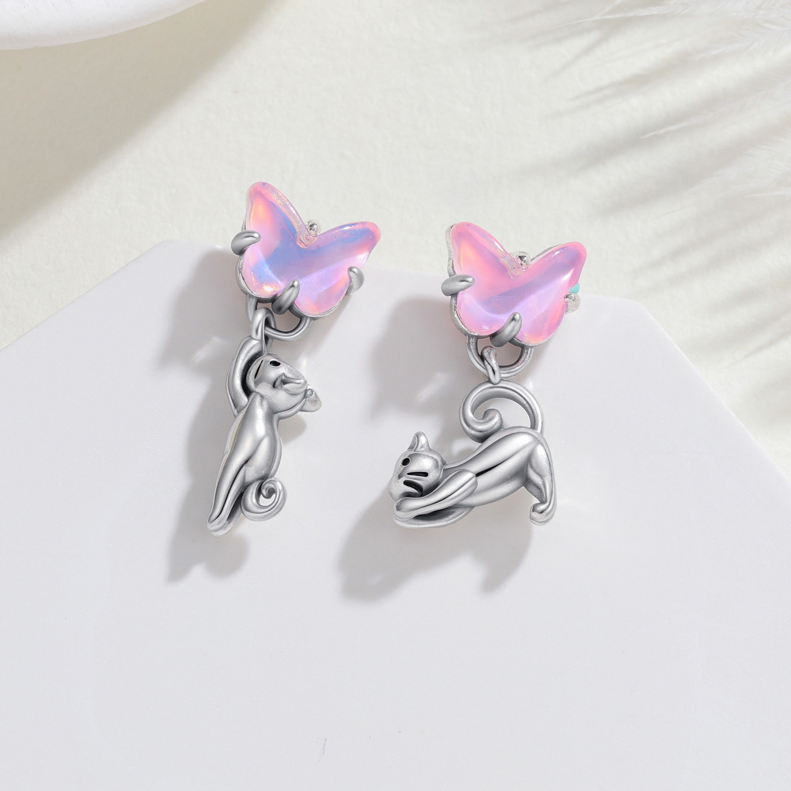 Brincos assimétricos de prata  - Opal Earrings Dangle avaliação e preço