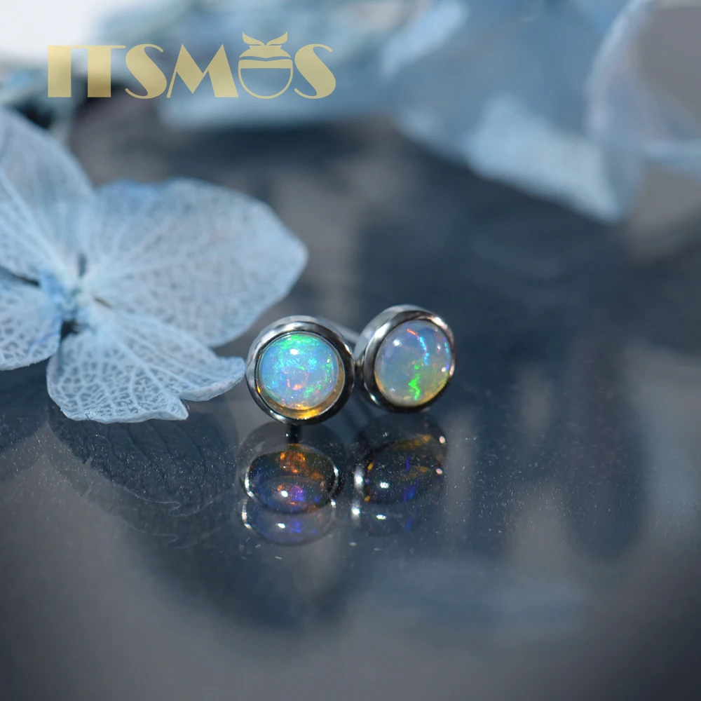 Itsmos pedra preciosa natural  - Opal Earrings Dangle avaliação e preço