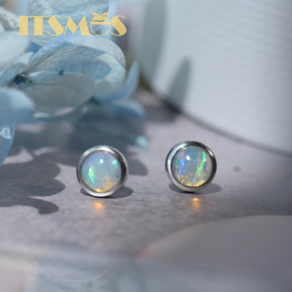 Itsmos pedra preciosa natural  - Opal Earrings Dangle avaliação e preço