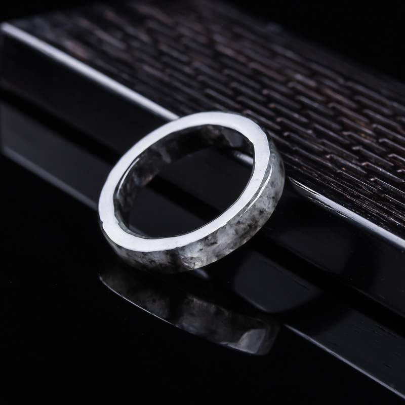 Anel de jadeíta negra tipo gel - Jewelry & Watches Sp Z Oo Opinie avaliação e preço
