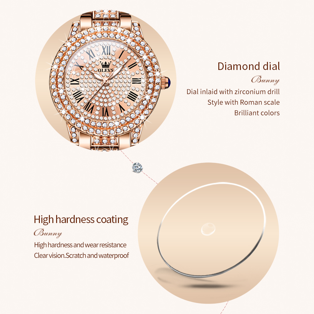 Olevs 9943 luxo todo diamante  - Jewelry Diamond Watches avaliação e preço