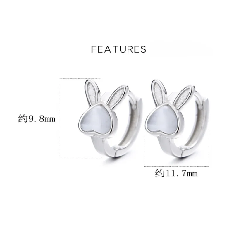 925 prata esterlina coelho opa - Opal Earrings Dangle avaliação e preço