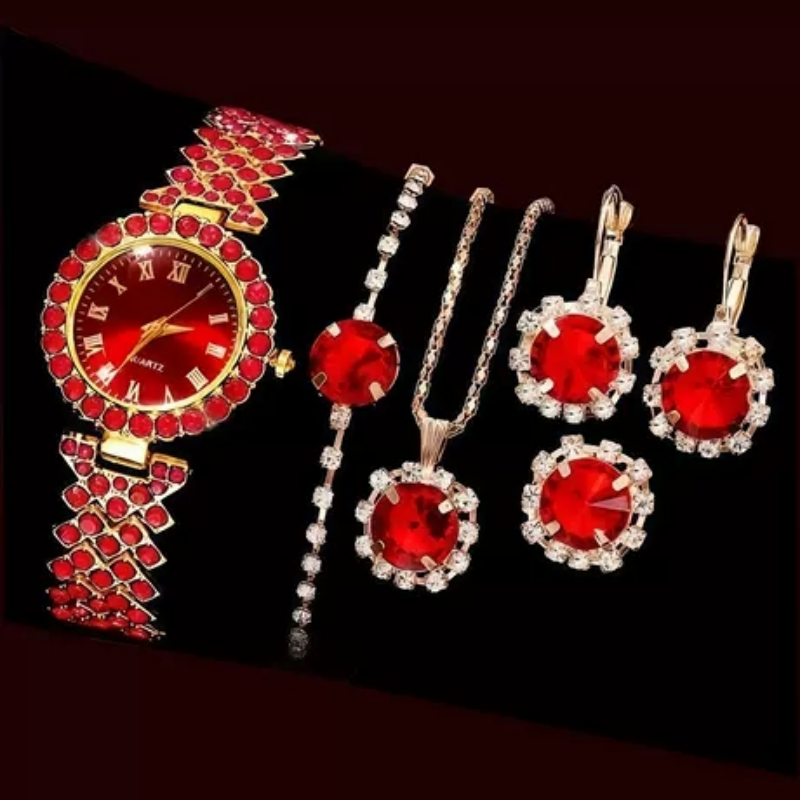 6 pçs elegante conjunto de jói - Jewels On Watches avaliação e preço