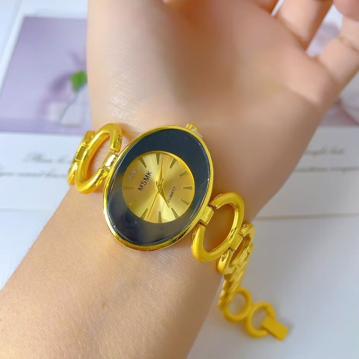 Novo relógio americano banhado - Jewelry Clasp Watches avaliação e preço